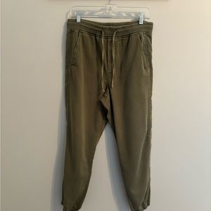 The Gap twill joggers, army green, size M